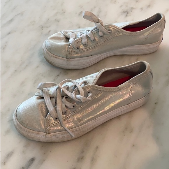 Metallic silver iridescent Keds - Picture 2 of 7